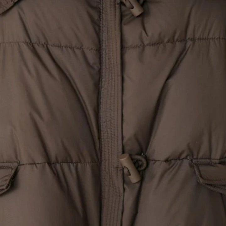 Chaqueta de algodón con relleno de plumón y cuello de piel para mujer, de moda y de temporada