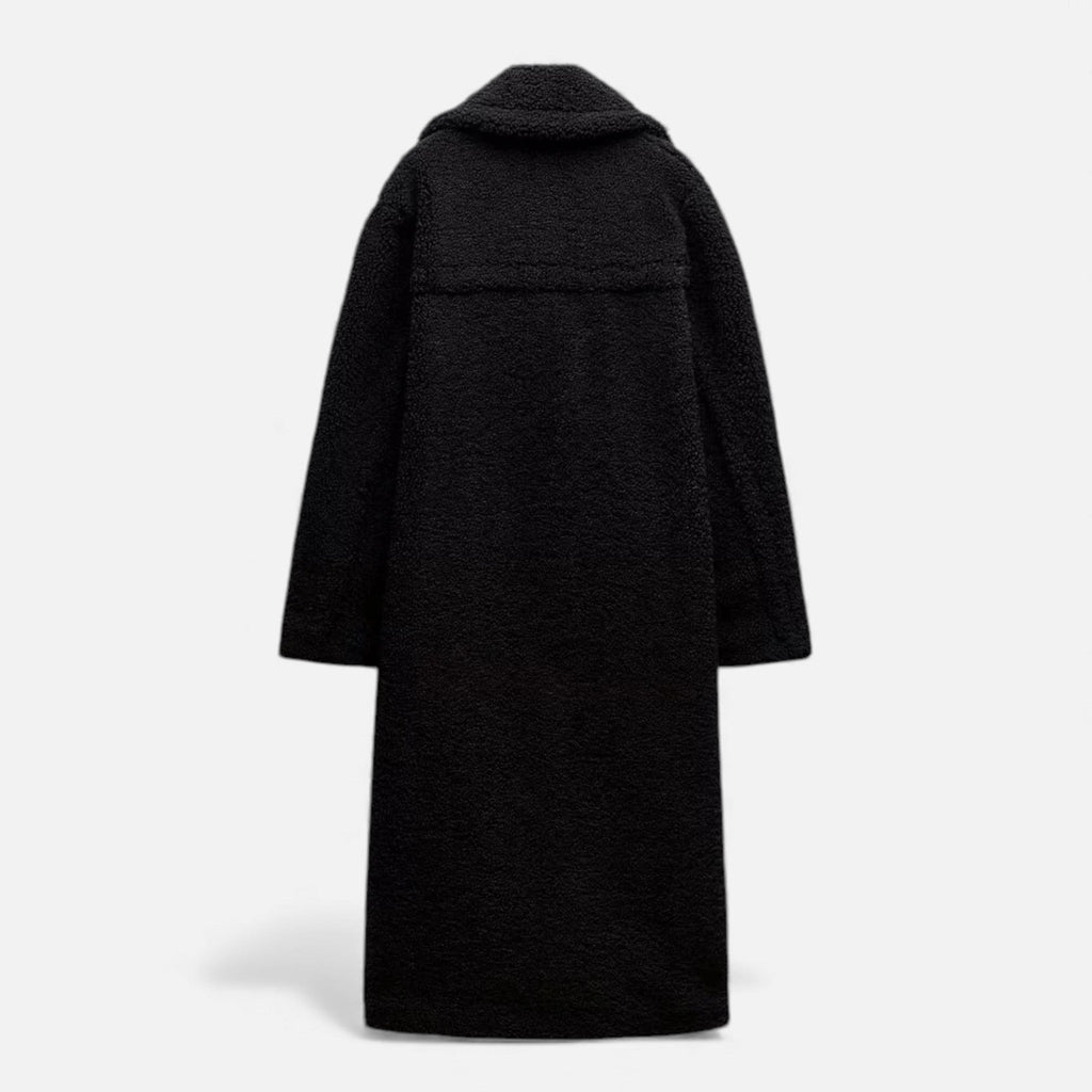Cappotto Teddy lungo doppiopetto da donna