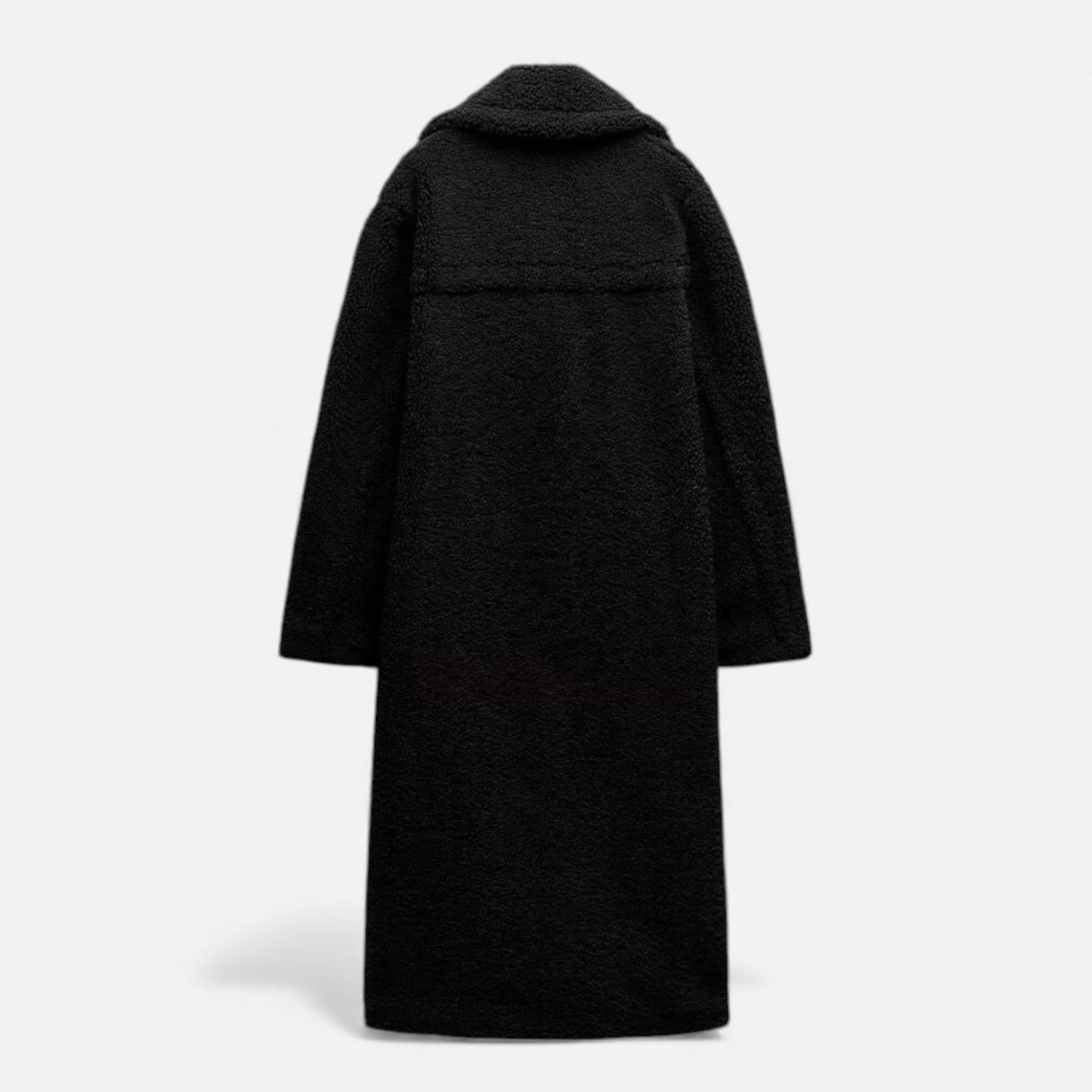 Cappotto Teddy lungo doppiopetto da donna