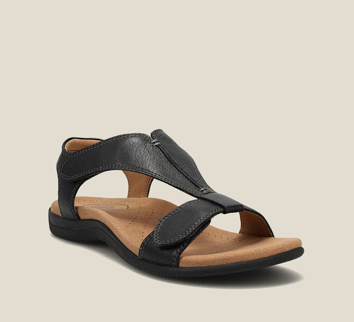 Sandalias ortopédicas de cuero vegano con amortiguación