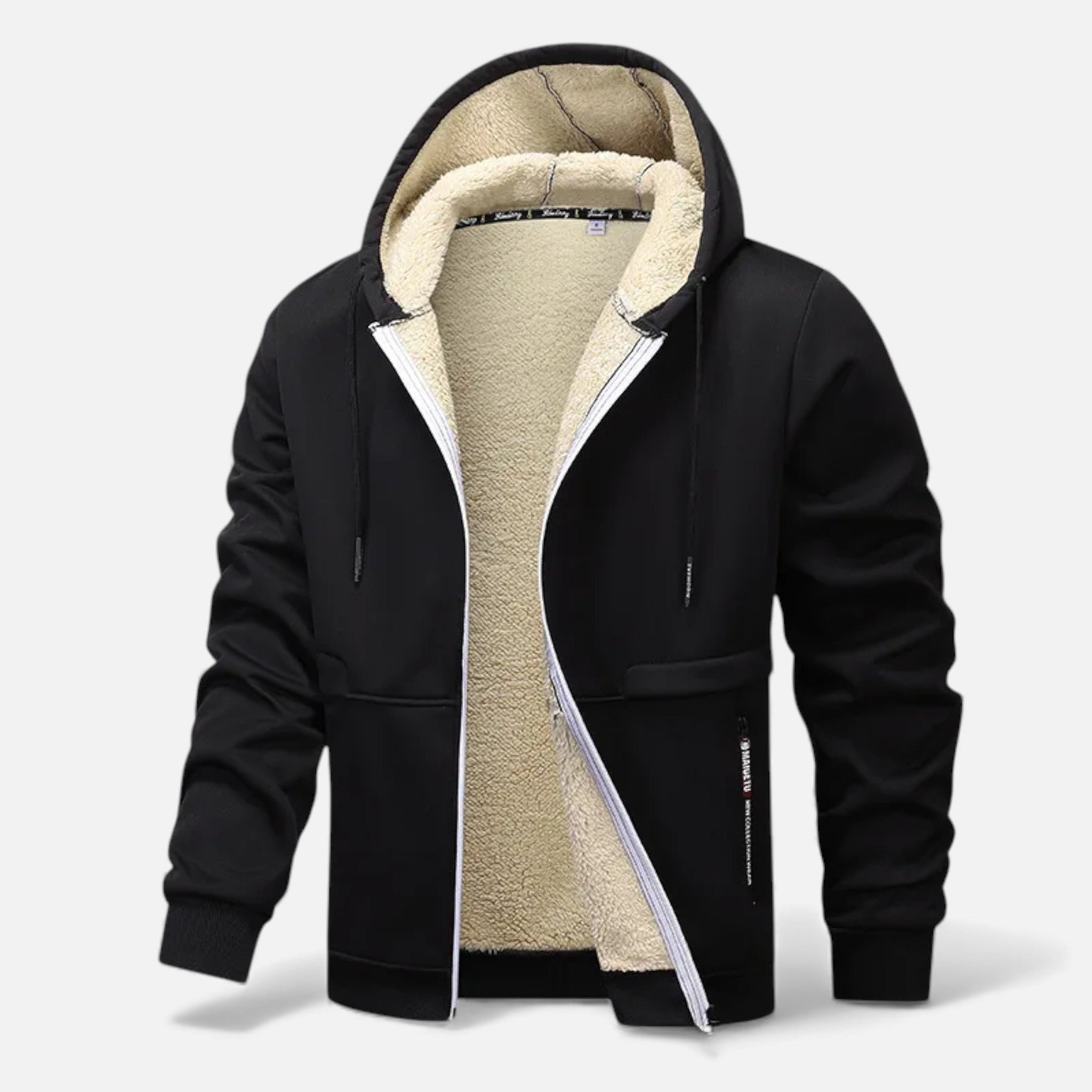 Men's Fleece-Lined Winter Hoodie Jacket
