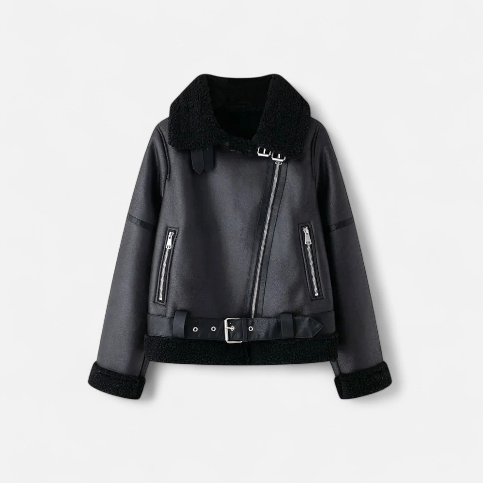 Women'S Autumn Belted Suede Jacket