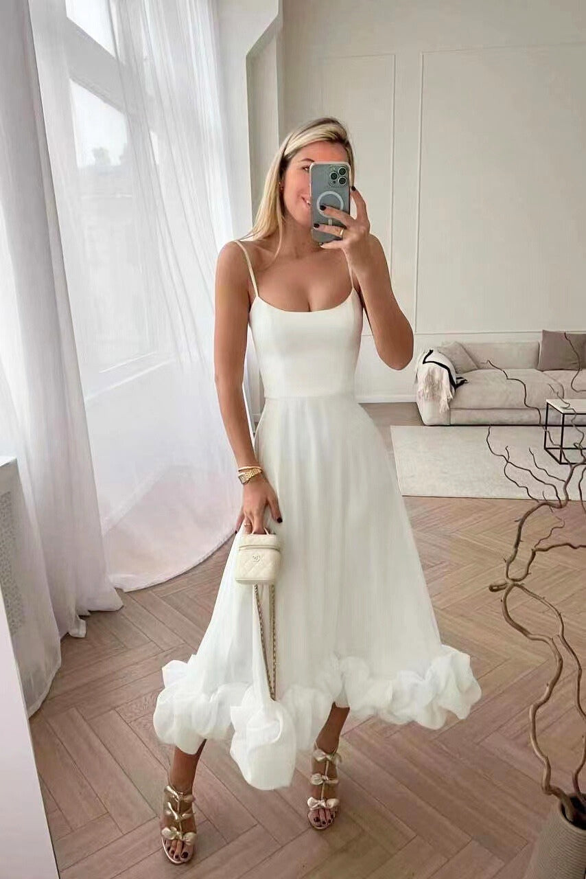 Vestido midi de noche para invitada de boda