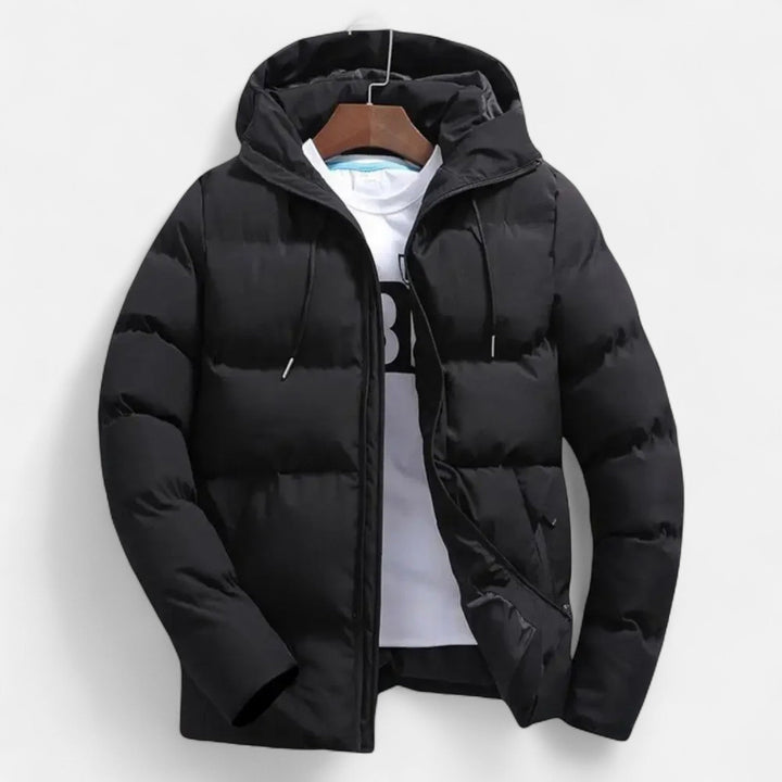Men’s Timeless Layered Hooded Puffer Jacket for Winter