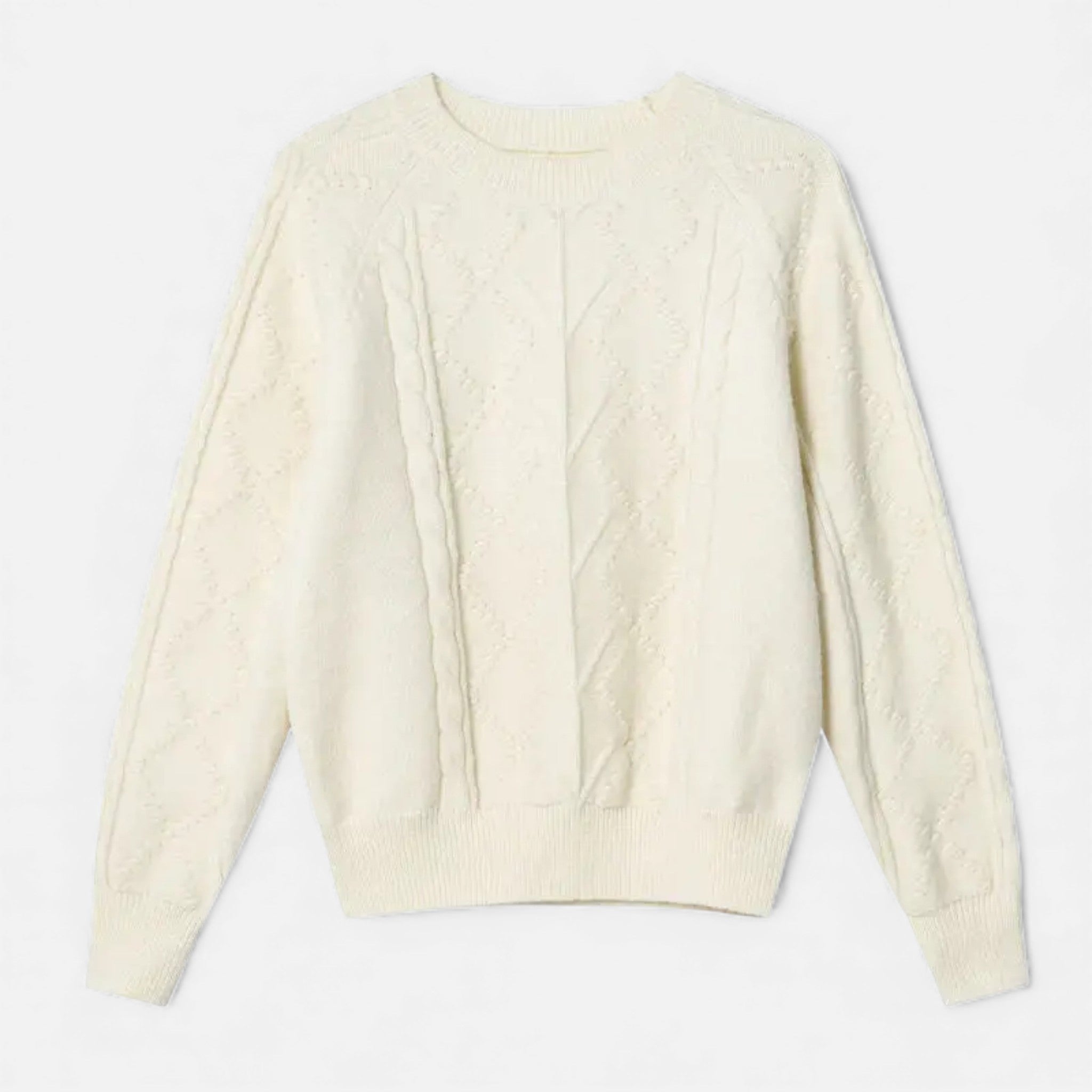 Women's Loose-Fit Knitted Cable Sweater