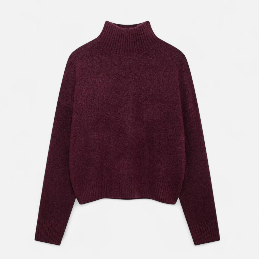 Maglione Vintage da Donna con Collo Alto – Calore Classico Invernale