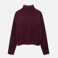 Maglione Vintage da Donna con Collo Alto – Calore Classico Invernale