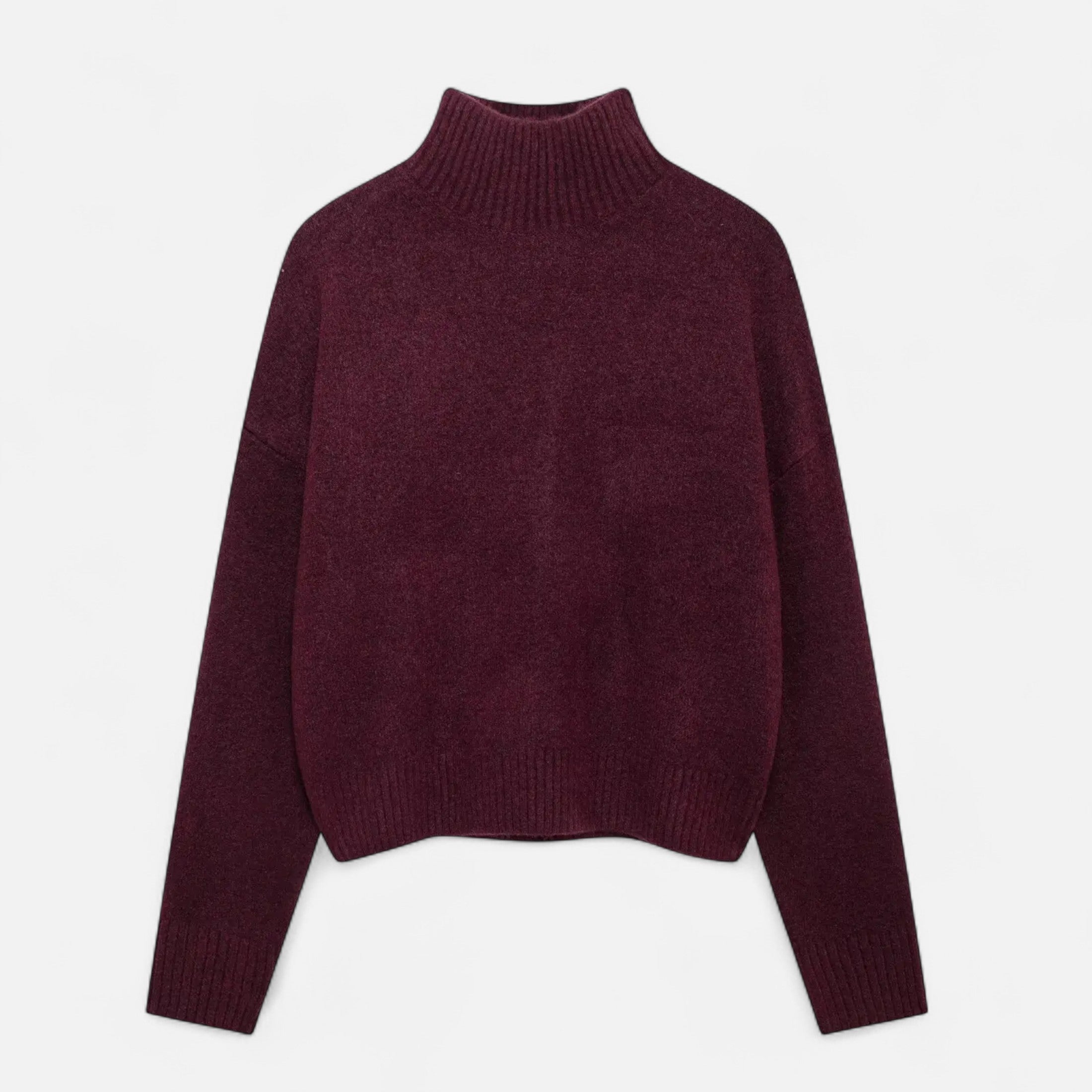Maglione Vintage da Donna con Collo Alto – Calore Classico Invernale