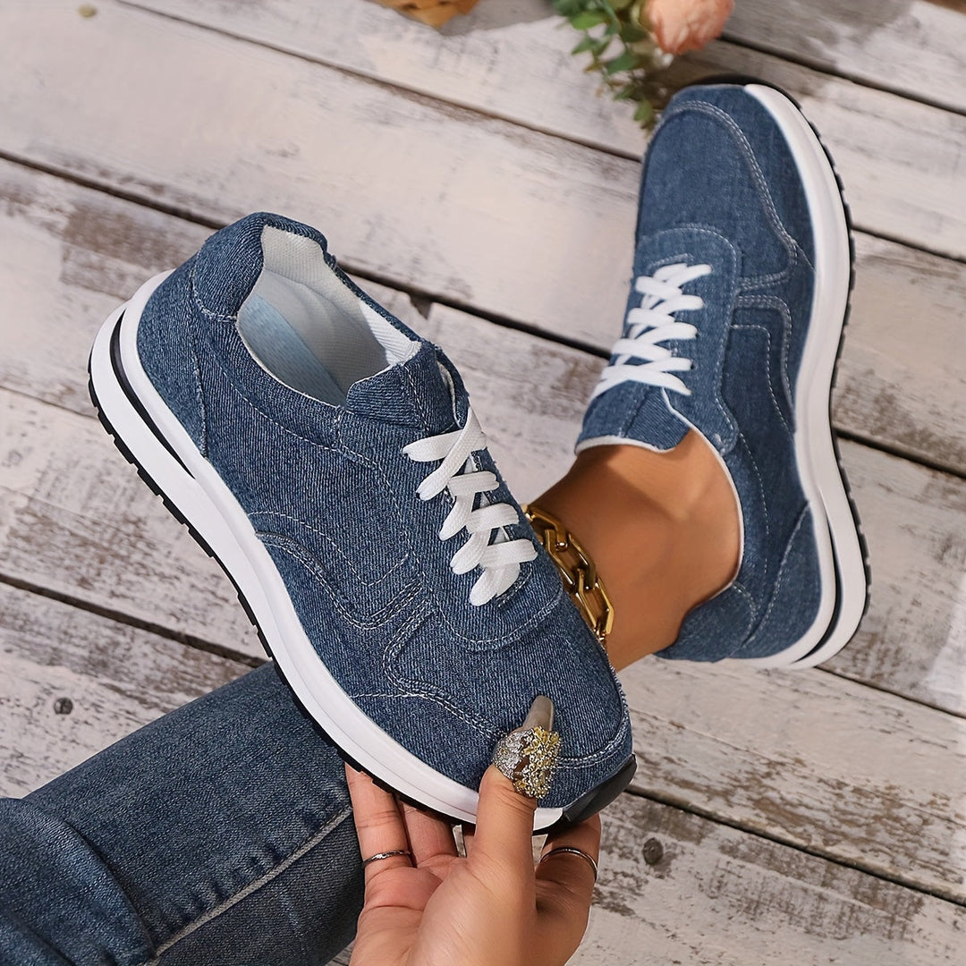 Zapatillas ortopédicas de mezclilla con soporte acolchonado