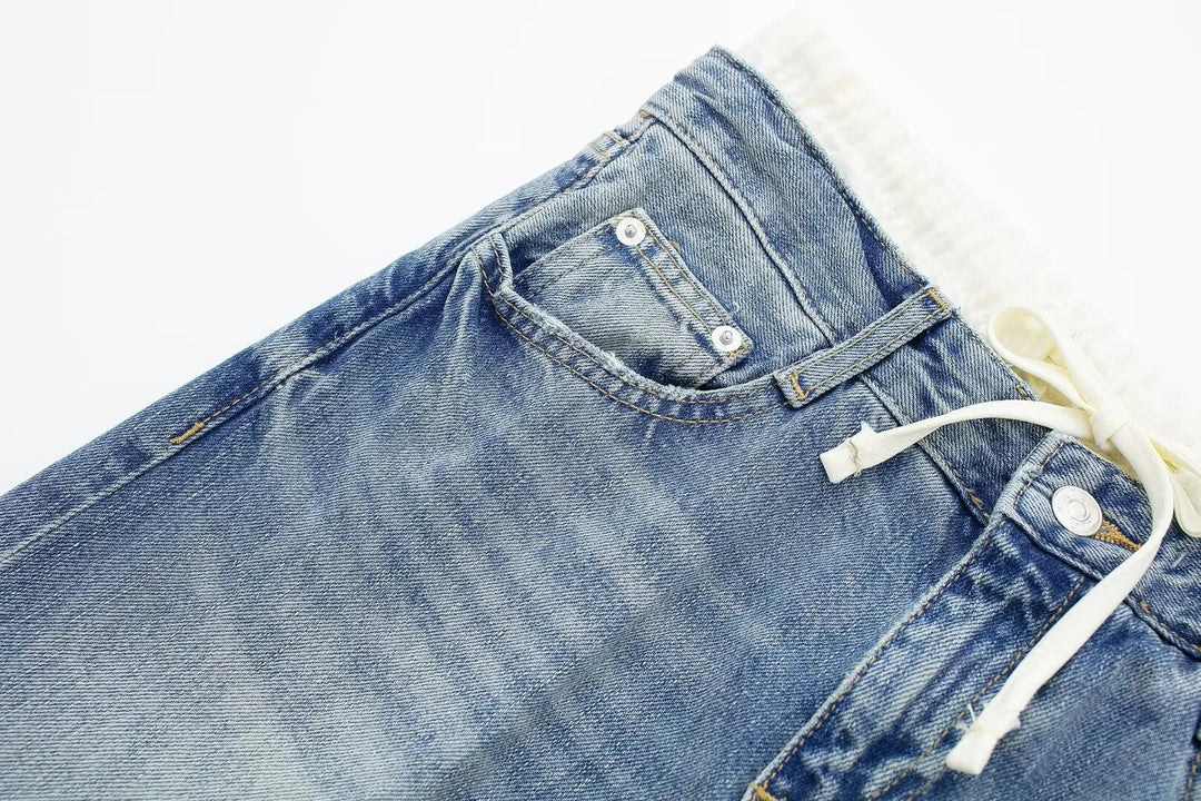 Women's Retro Practical Sleek Mid Waist Straight Leg Jeans