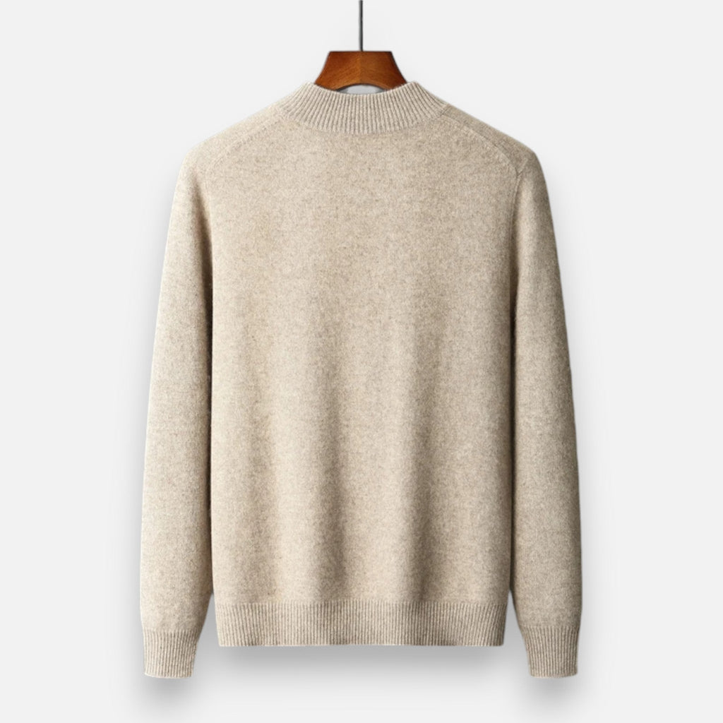 Suéter para hombre de lana merino con cremallera