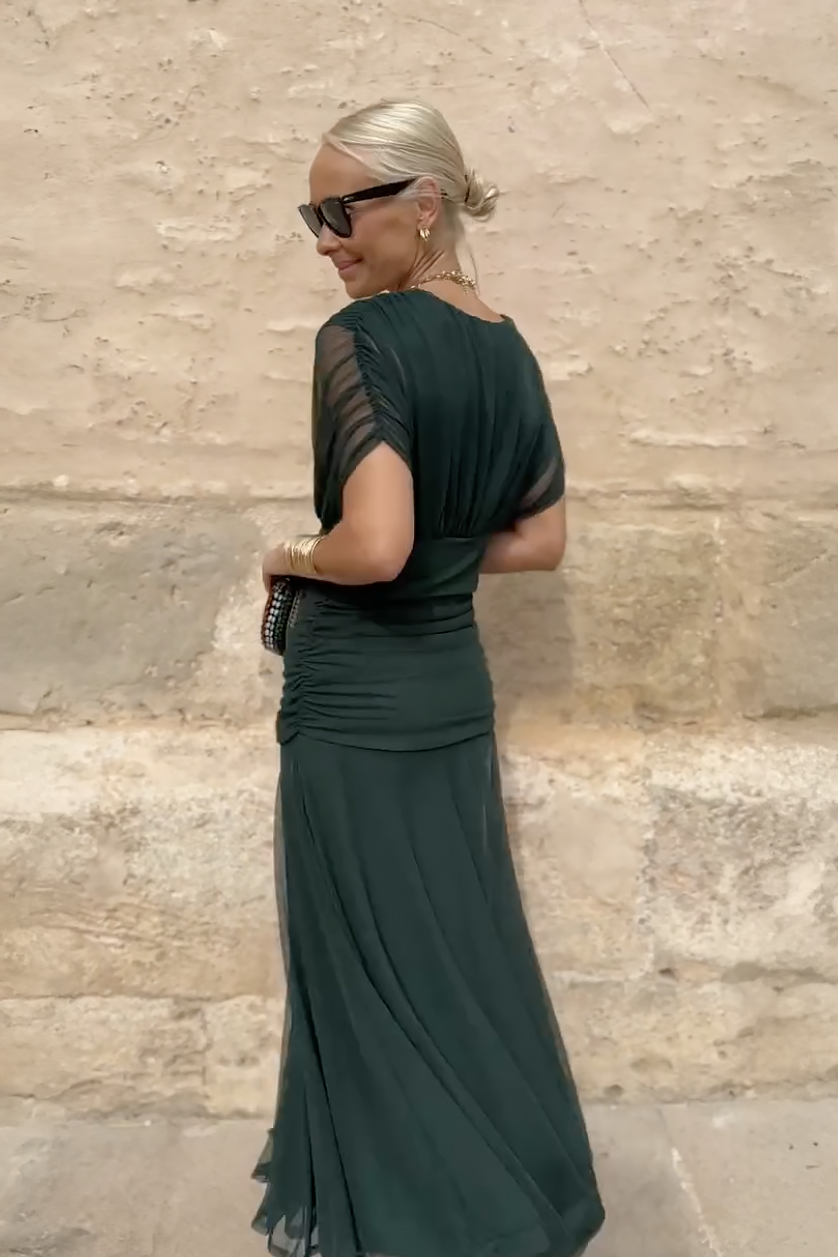Elegant V-Neck Party Maxi Dress