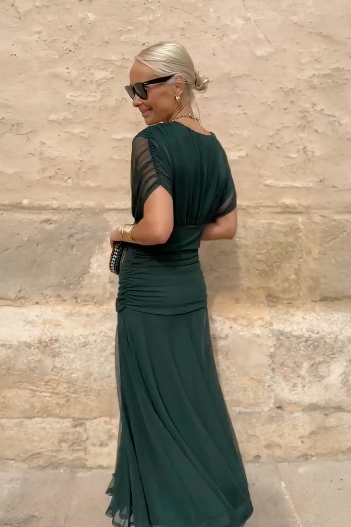 Elegant V-Neck Party Maxi Dress