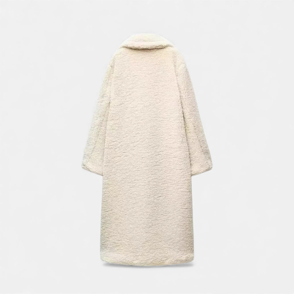 Cappotto Teddy lungo doppiopetto da donna