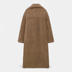 Cappotto Teddy lungo doppiopetto da donna