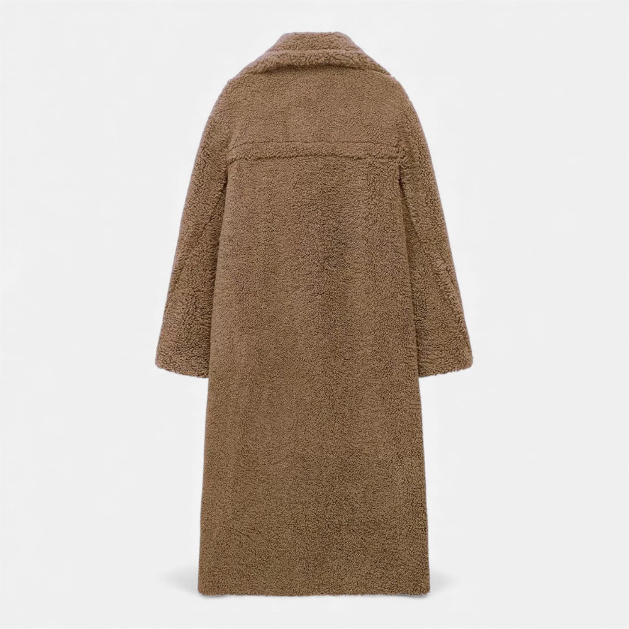 Cappotto Teddy lungo doppiopetto da donna