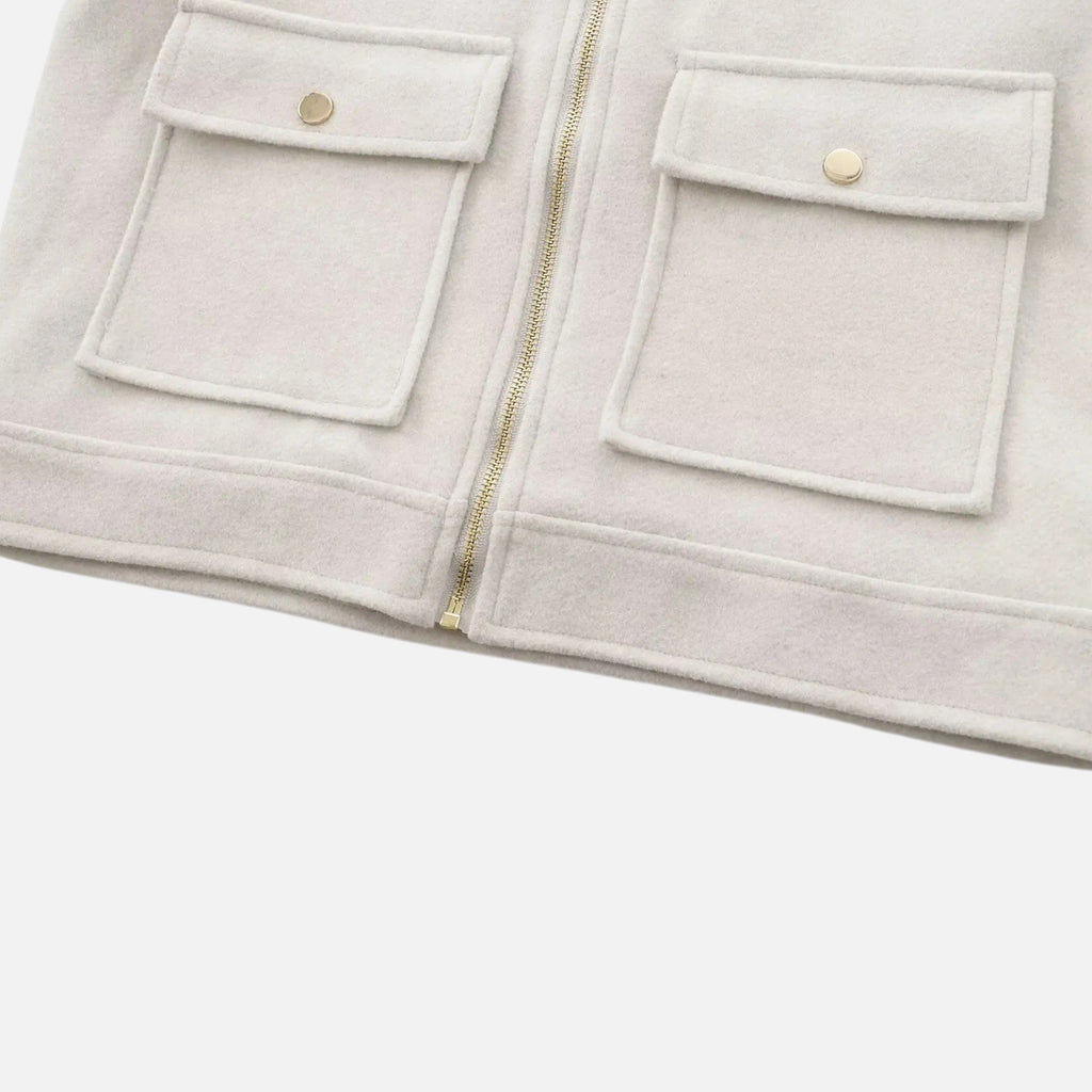 Chaqueta de invierno elegante para mujer con cremallera