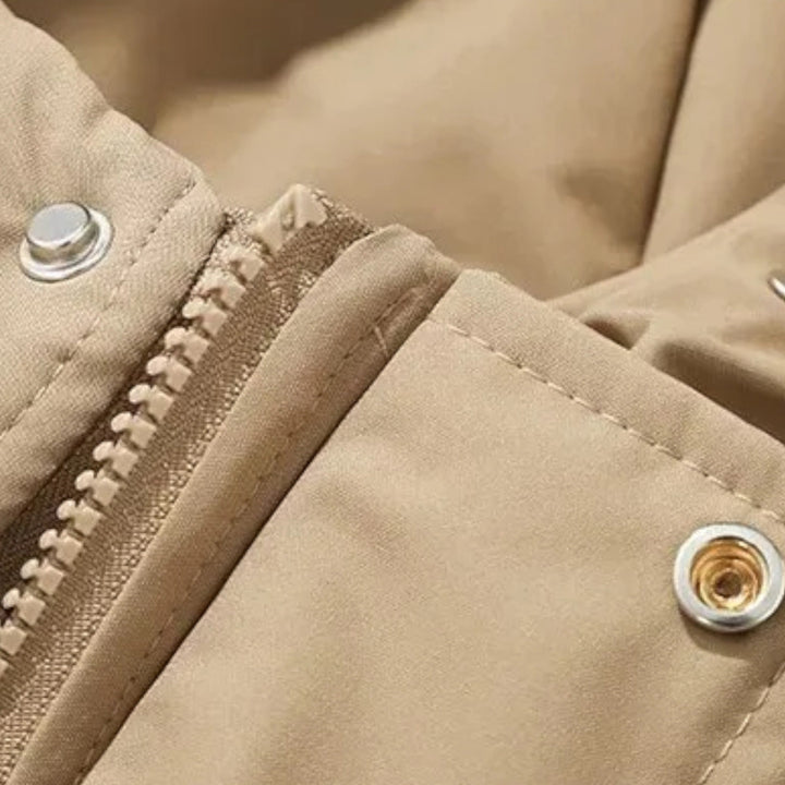Chaqueta acolchada con capucha versátil para hombre y mujer para meses fríos