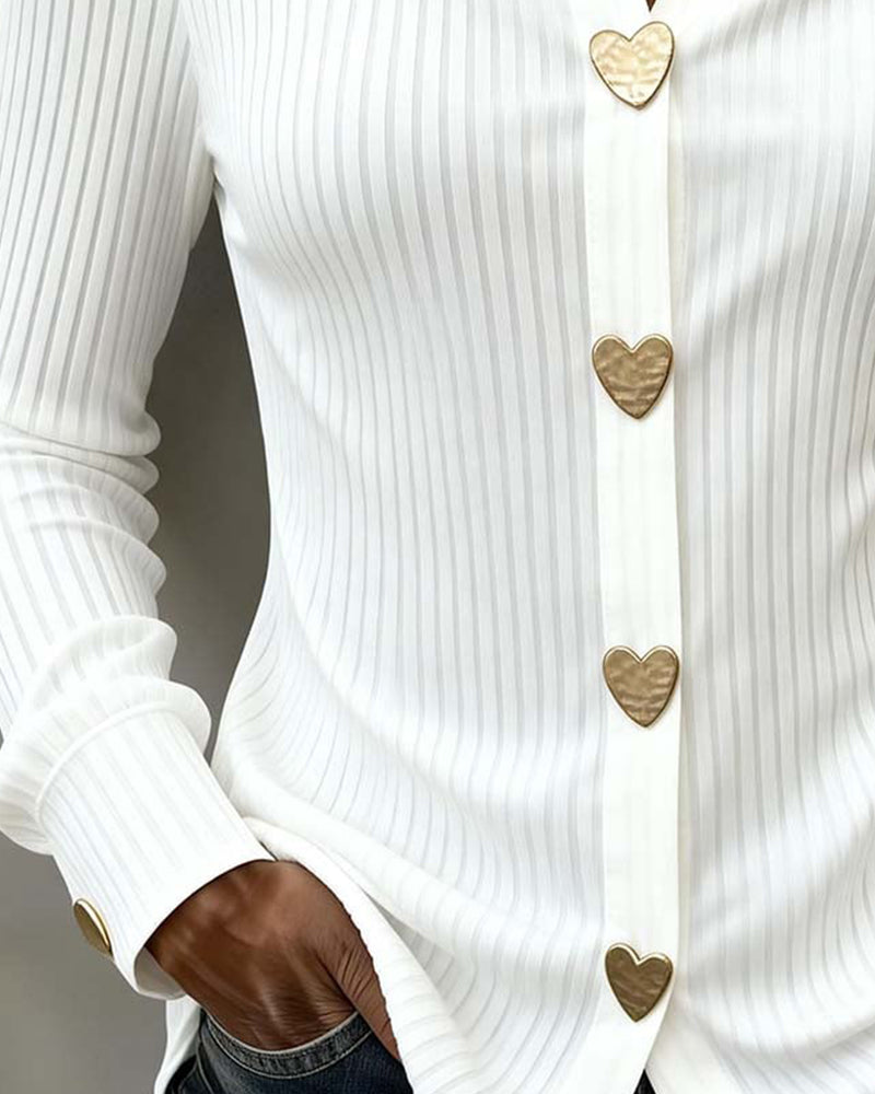 Heart Button-Up Shirt