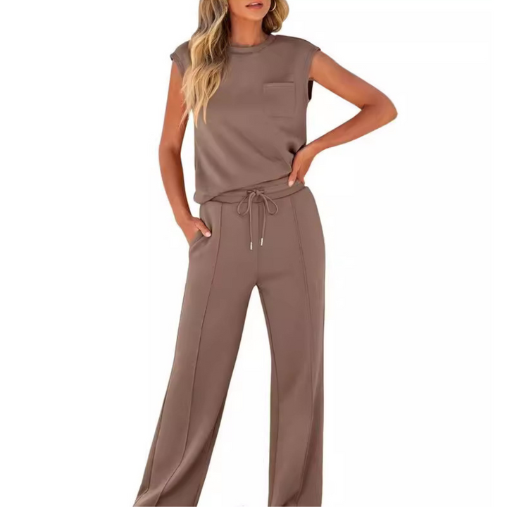 Conjunto de descanso de verano con tacto suave