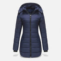 Chaqueta de otoño e invierno para mujer, acolchada, de mezcla de algodón