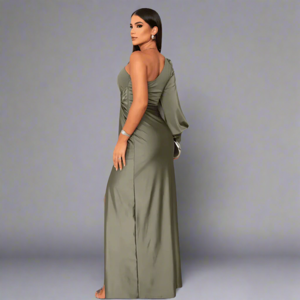 Women's Celebration Wedding Asymmetric Wrap Maxi Dress for Unforgettable Moments