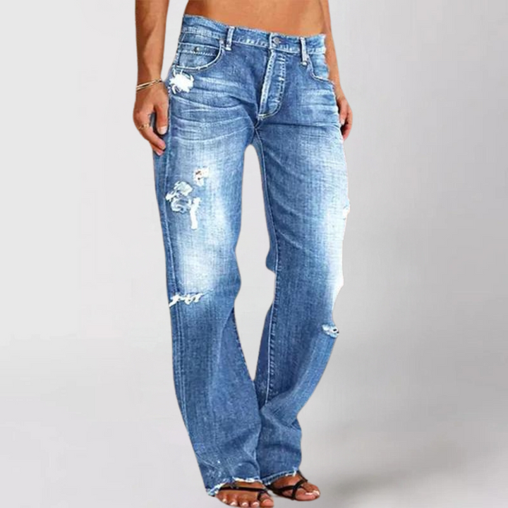 Women's Classic Mid Rise Outdoor Straight Leg Jeans