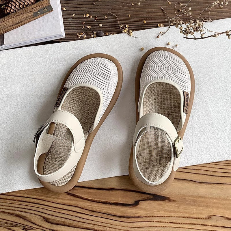 Sandalias anchas ajustables con amortiguación