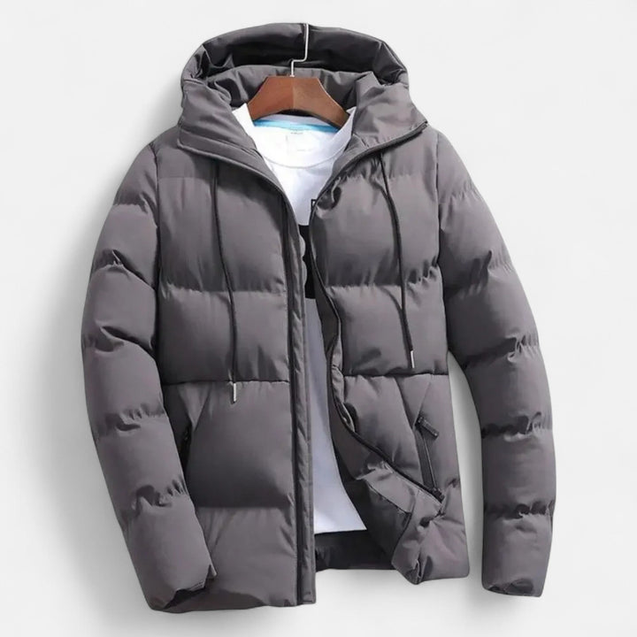 Men’s Timeless Layered Hooded Puffer Jacket for Winter