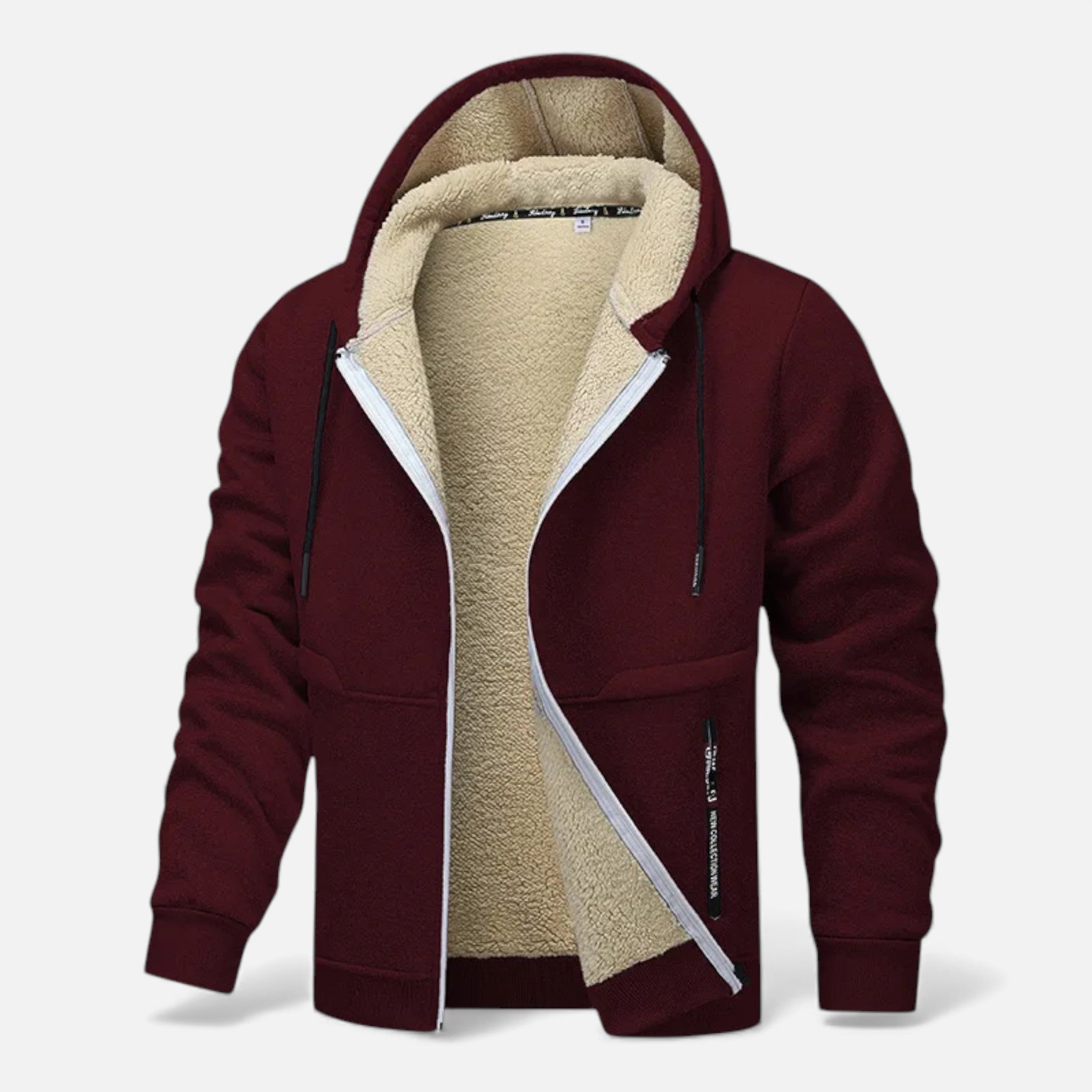 Men's Fleece-Lined Winter Hoodie Jacket
