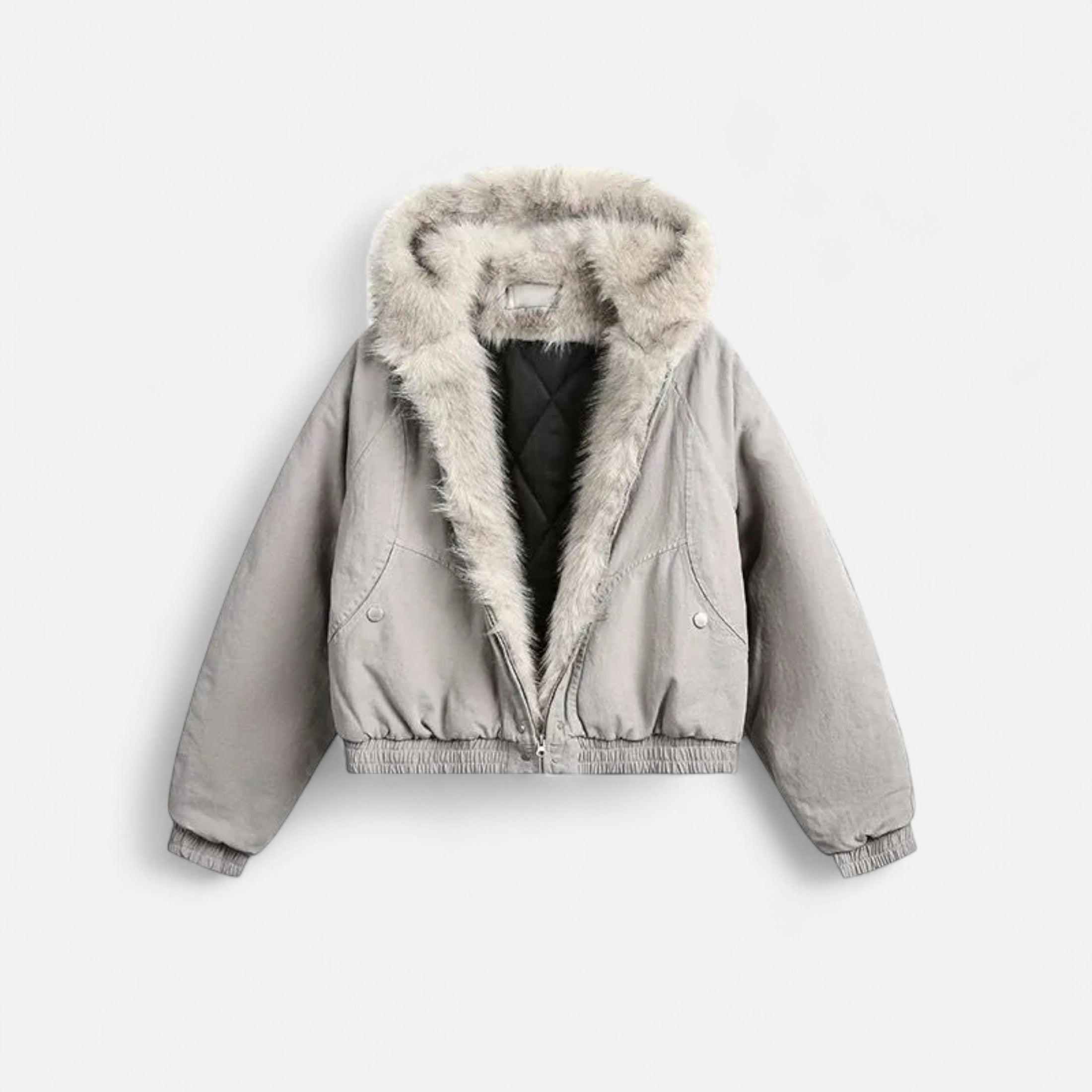 Women's Vintage Style Hooded Coat with Fur Collar