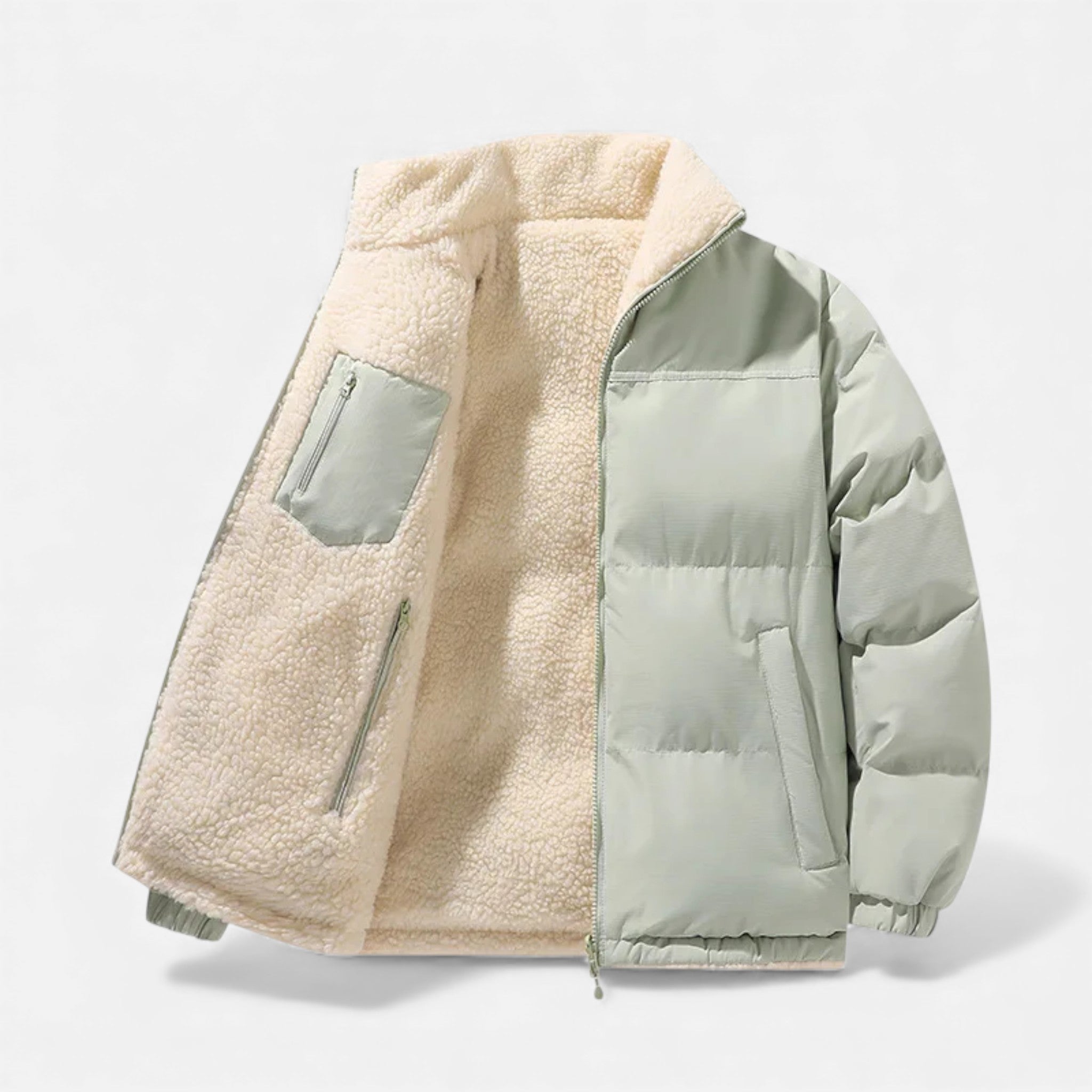 Men's Plush-Lined Thick Winter Puffer Jacket