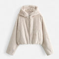 Cappotto Donna con Cappuccio in Pelliccia Sintetica – Comfort Invernale di Lusso