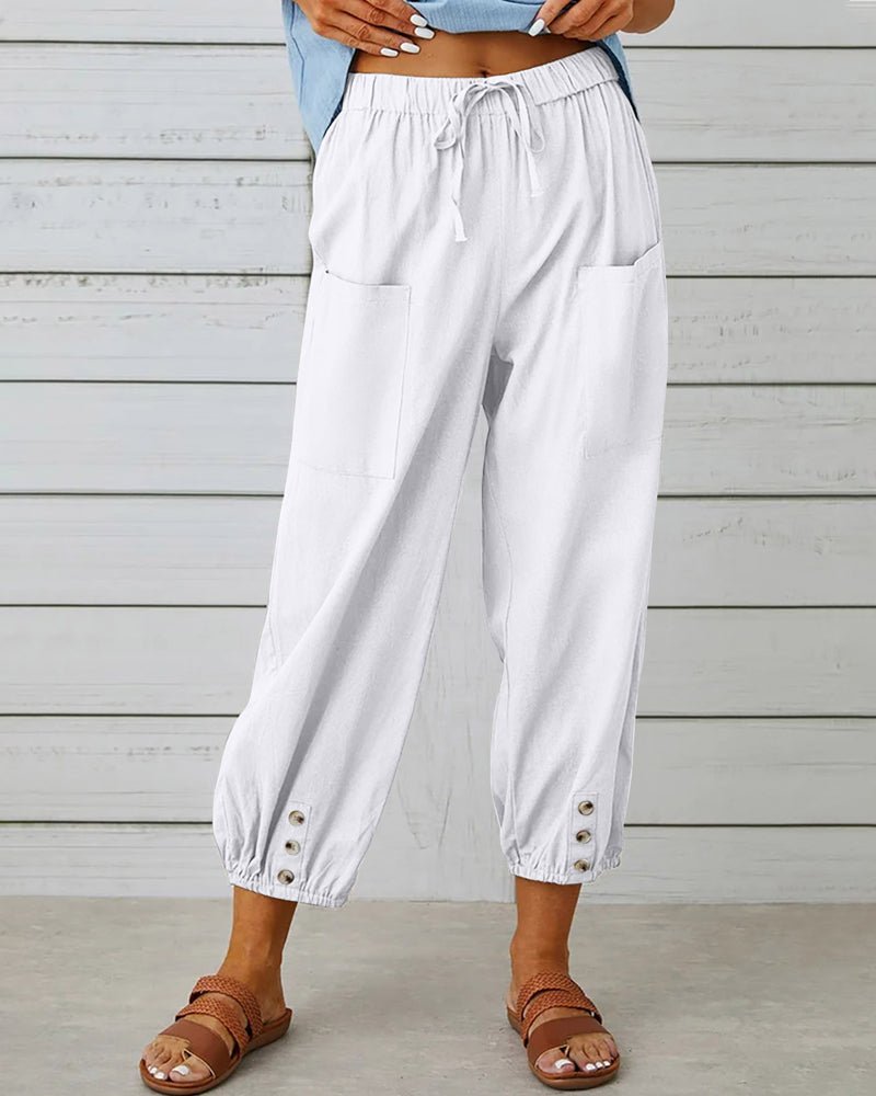 Pantalones elegantes de talle alto