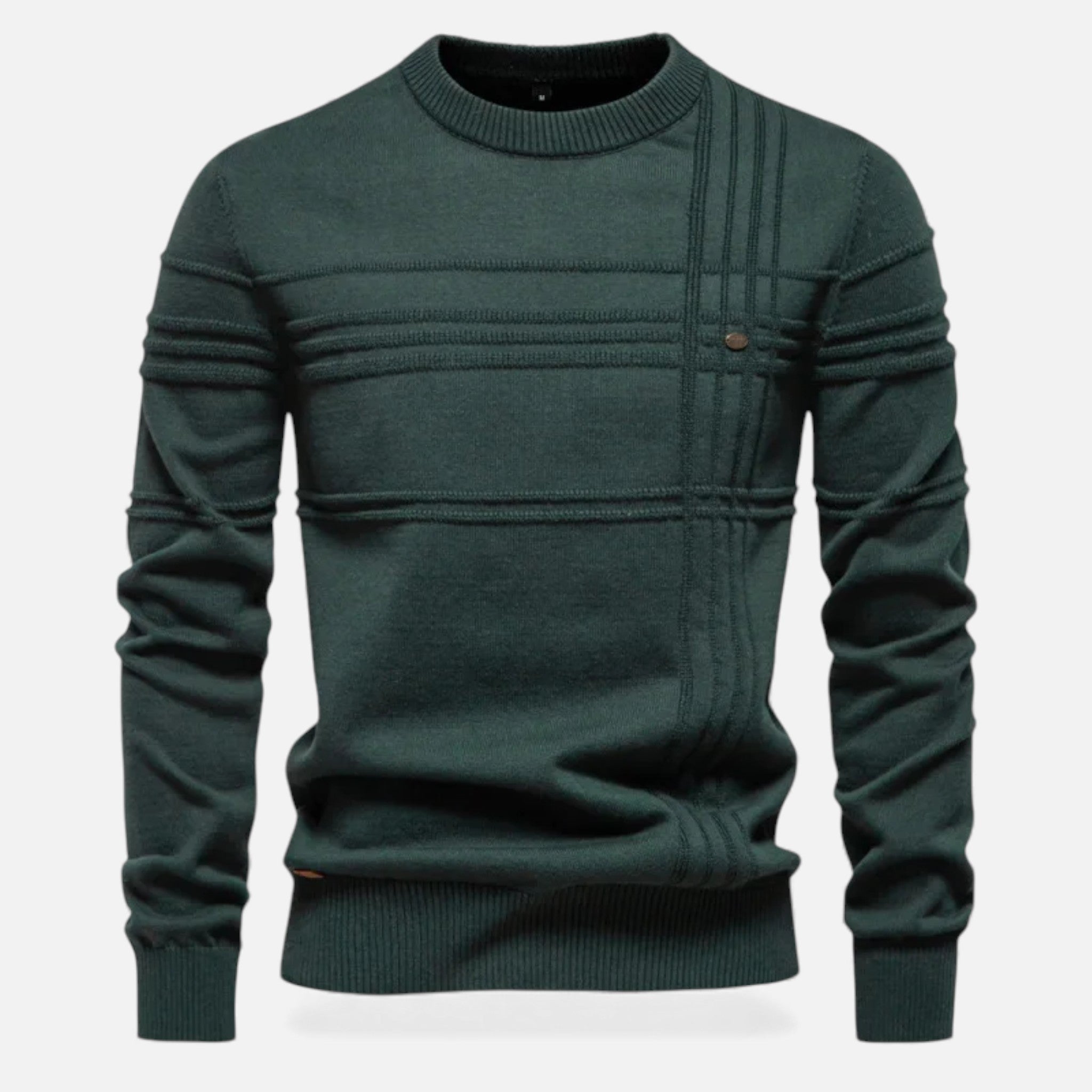 Men's Slim Fit Structured Knit Sweater