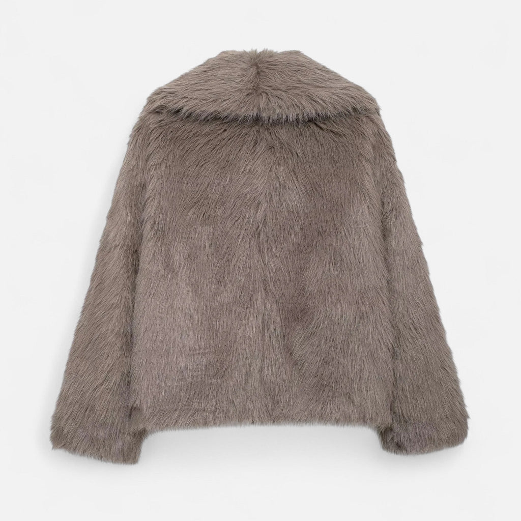 Abrigo de piel sintética para mujer – Elegancia urbana de invierno