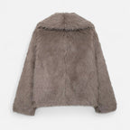 Abrigo de piel sintética para mujer – Elegancia urbana de invierno