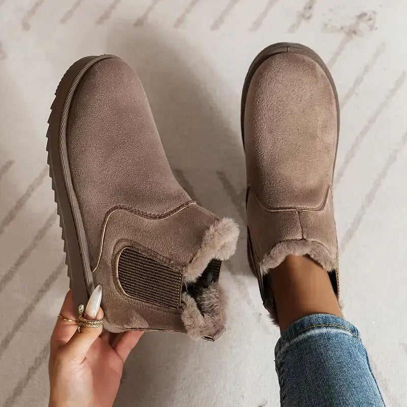 Solid Color Short Ankle Boots