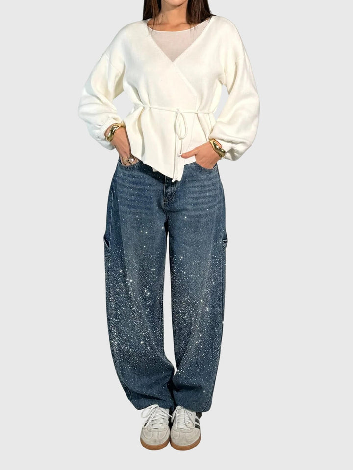 Pantalones con patrón de diamantes