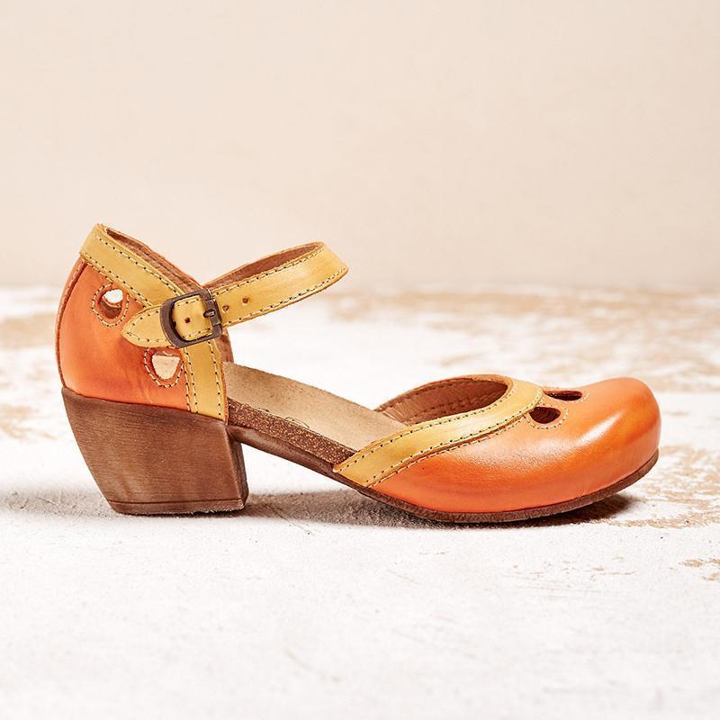 Sandalias ortopédicas de comodidad con tacón bajo