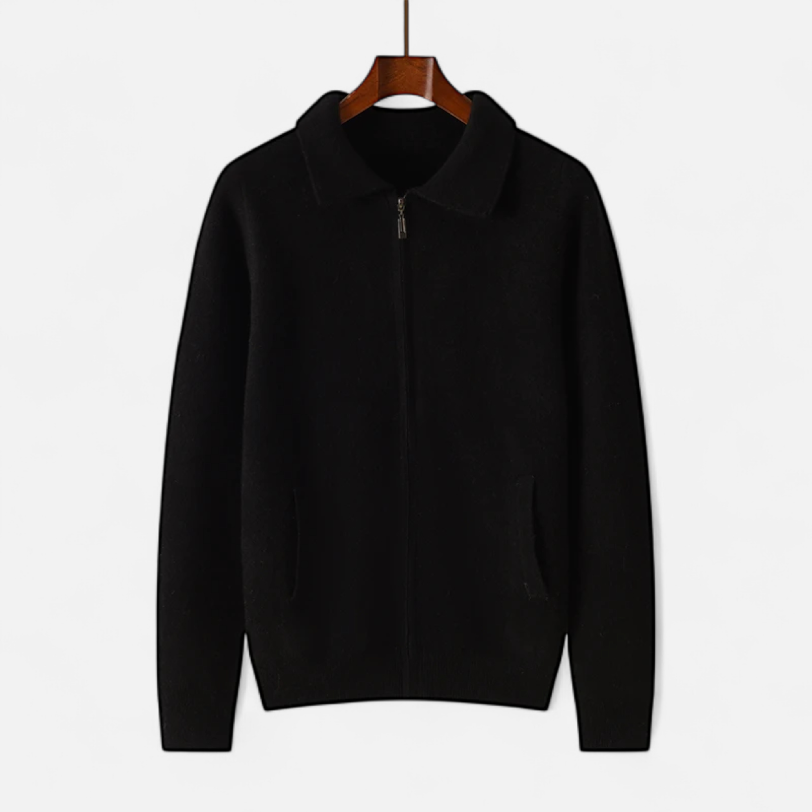 Men's Wool Cashmere Zip Sweater