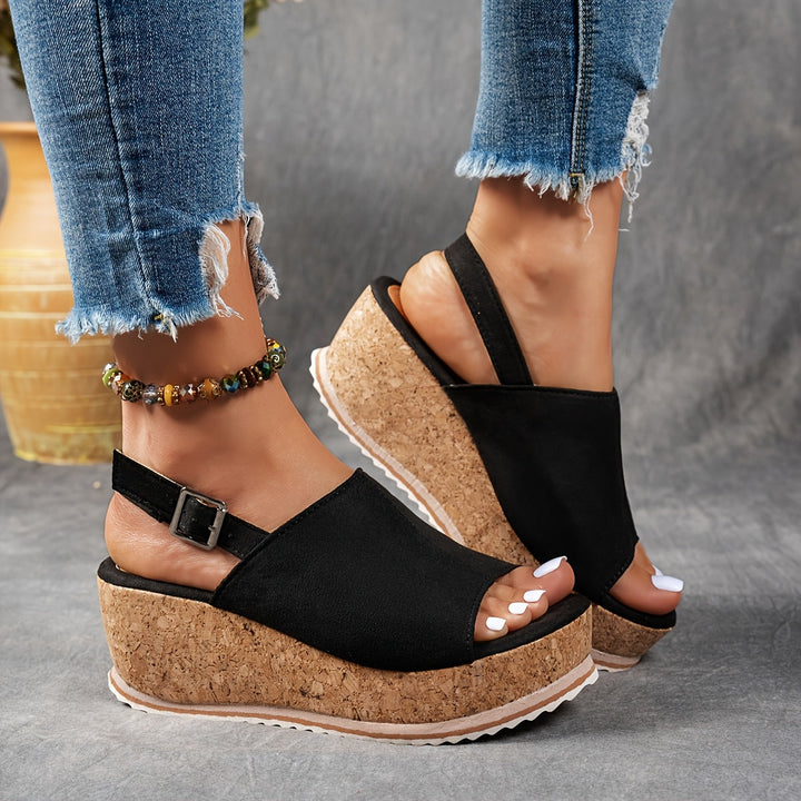Platform Buckle Comfort Sandals