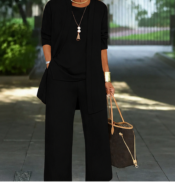 Cardigan and Relaxed Pants Set