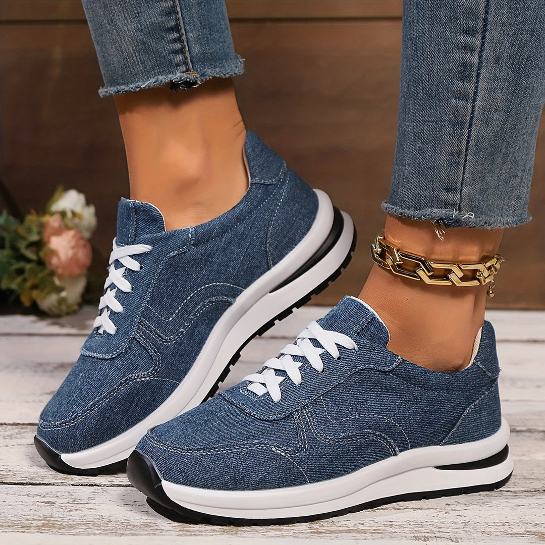 Zapatillas ortopédicas de mezclilla con soporte acolchonado