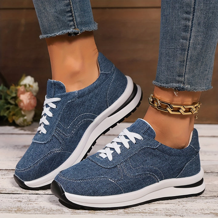 Zapatillas ortopédicas de mezclilla con soporte acolchonado
