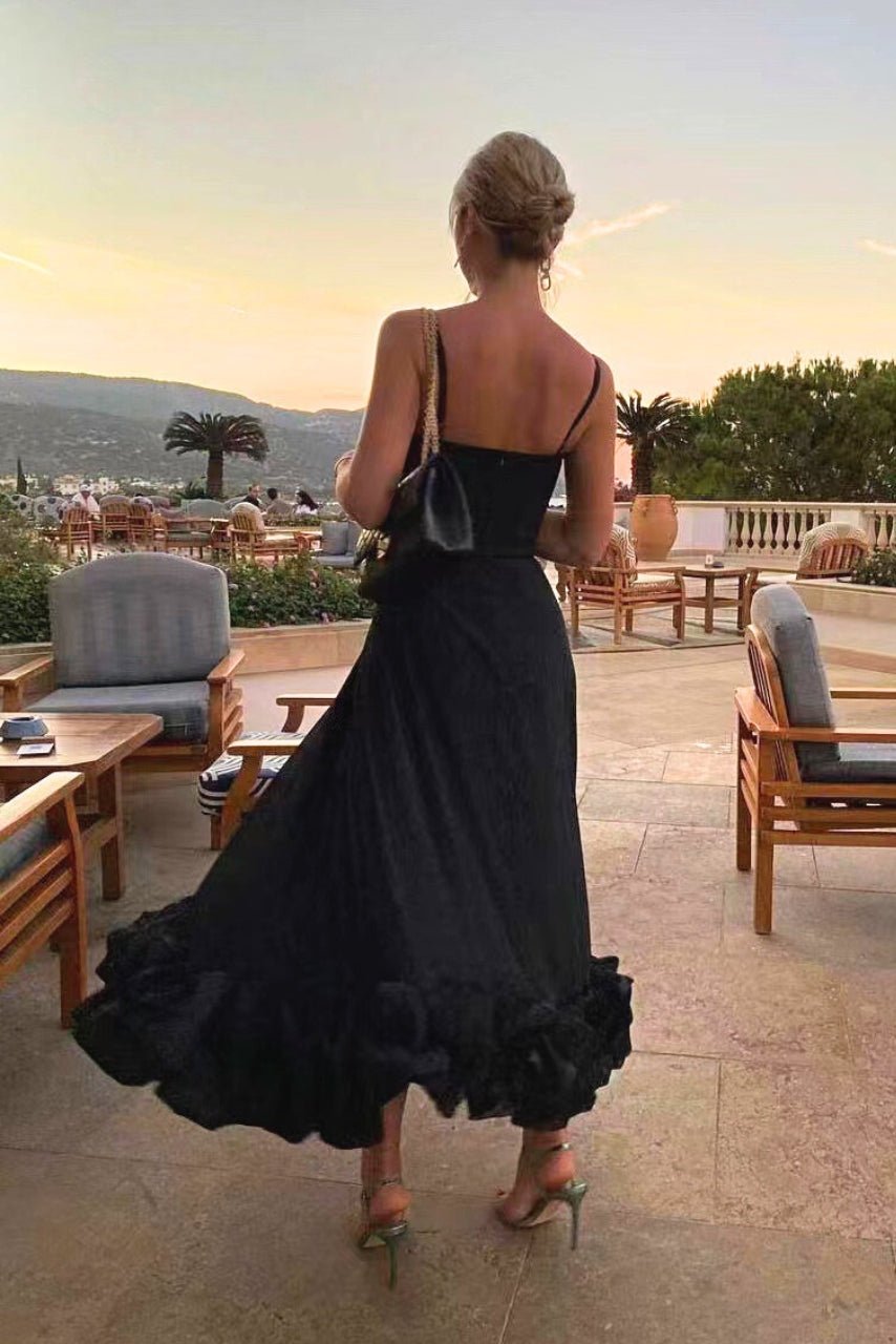 Vestido midi de noche para invitada de boda