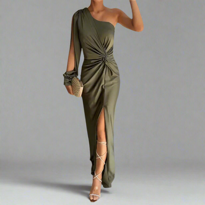 Women's Celebration Wedding Asymmetric Wrap Maxi Dress for Unforgettable Moments