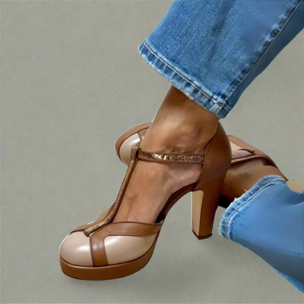 Elegant Cushioned Heel Sandals