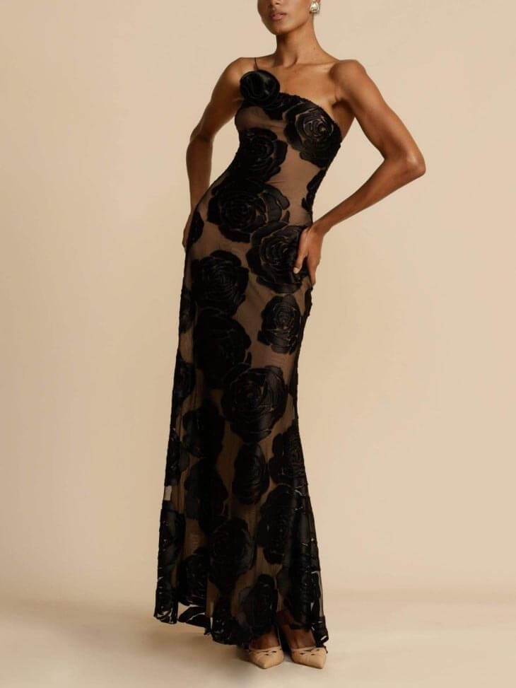 Vestido Maxi Floral para Invitadas a Bodas en Jardín