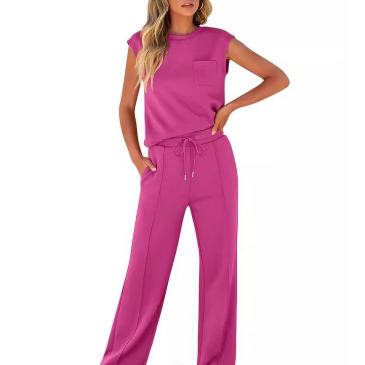 Conjunto de descanso de verano con tacto suave
